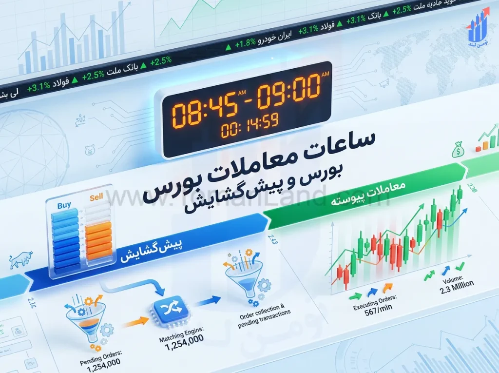 ساعات معاملات بورس و پیش‌گشایش