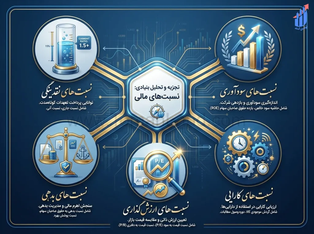 ارتباط انواع نسبت‌های مالی در تحلیل بنیادی